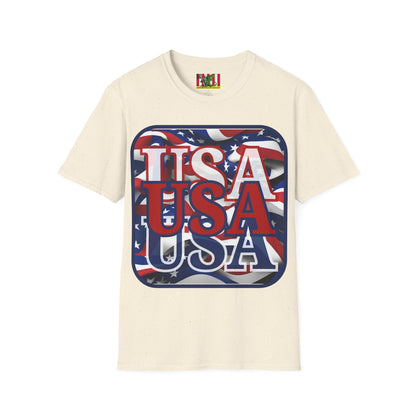 RED White and Blue USA Patriot Light colors Unisex T-Shirt by theGreenDragonTavern.shop