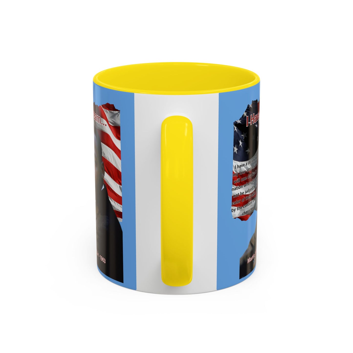 "I Have a Dream" MLKJr Blue Accent Mug by theGreenDragonTavern.shop