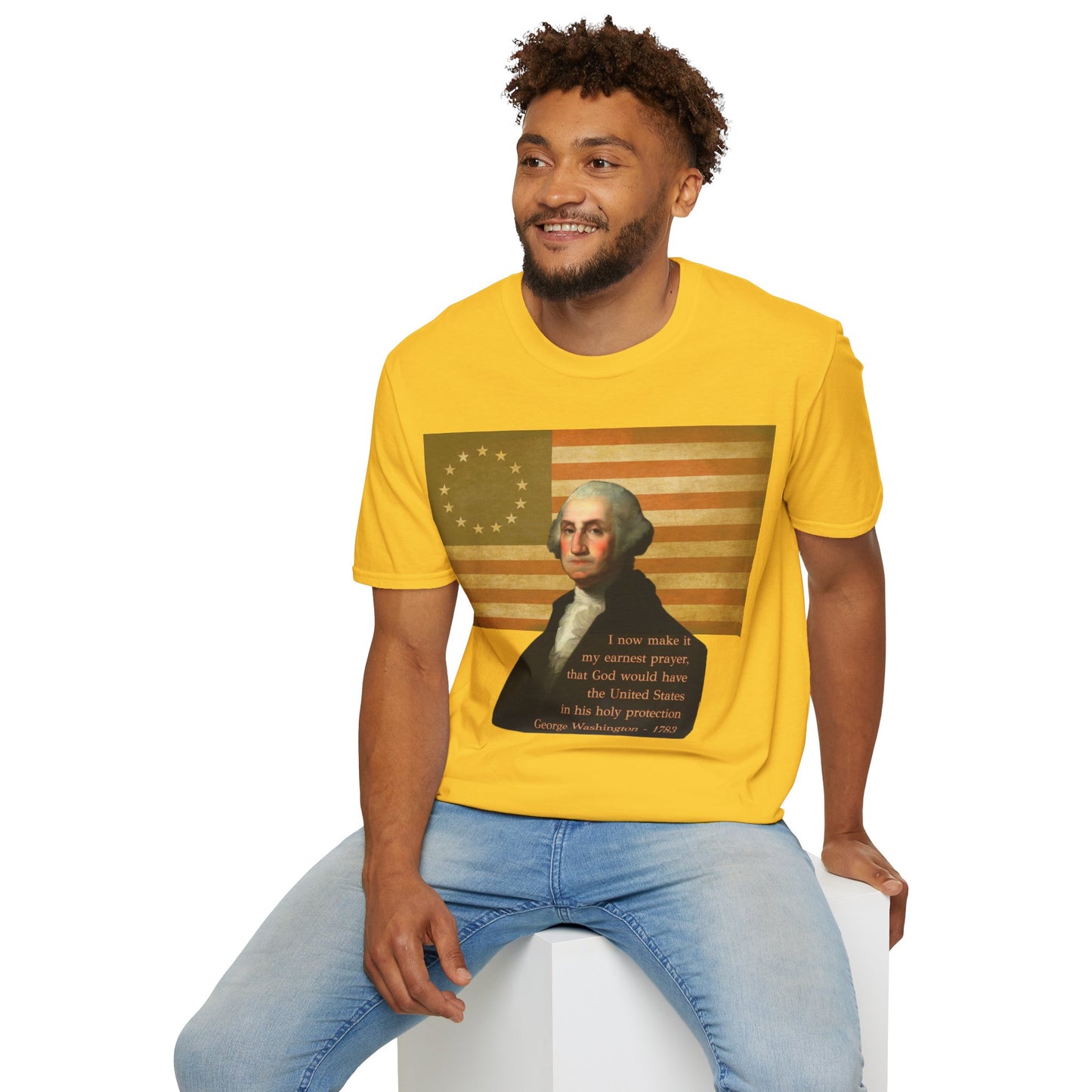 Washington's Earnest Prayer Light colors Unisex T-Shirt by theGreenDragonTavern.shop