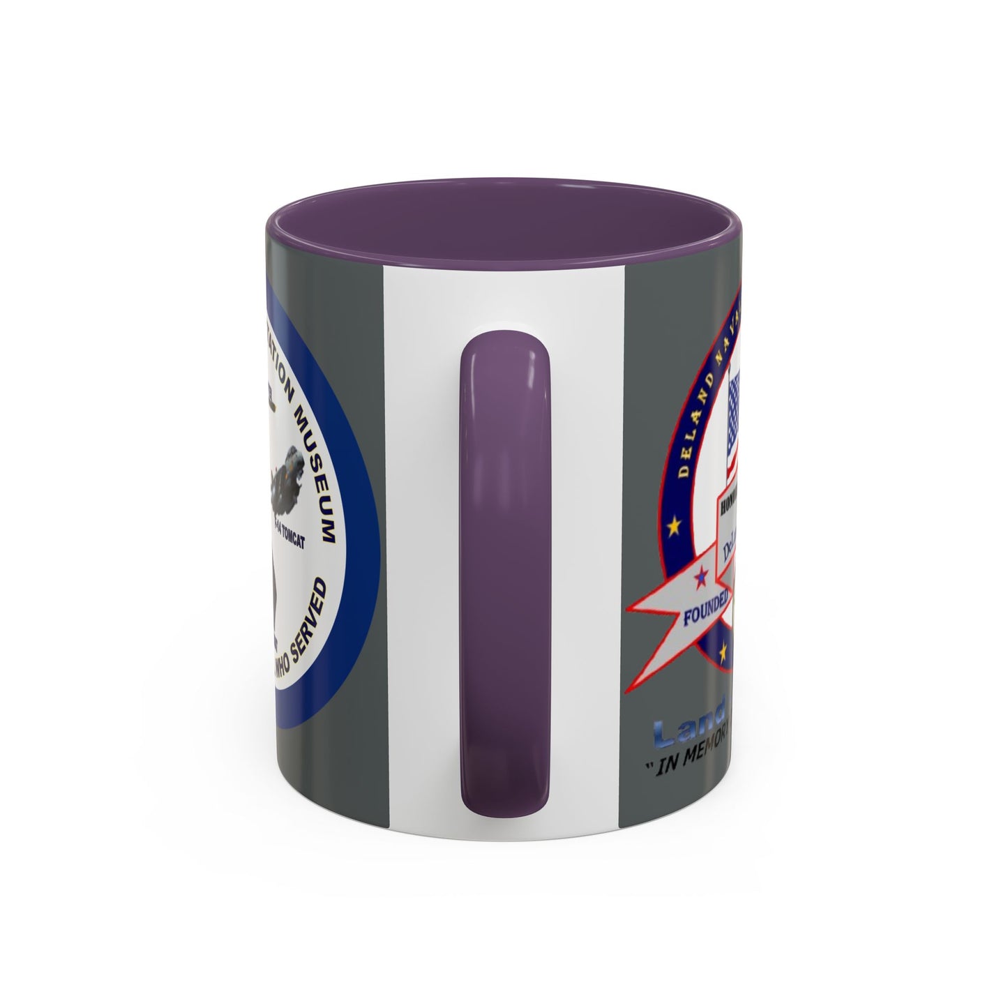 DNASM 2-sided, Founding & Student Art w/Navy Ring Grey Accent Mug by theGreenDragonTavern.shop