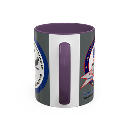 DNASM 2-sided, Founding & Student Art w/Navy Ring Grey Accent Mug by theGreenDragonTavern.shop