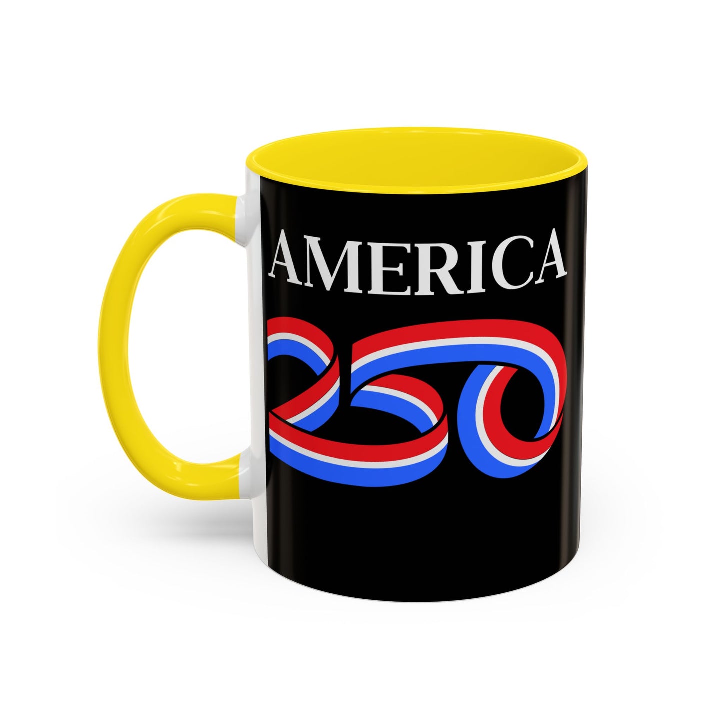 America 250 Black Accent Mug by theGreenDragonTavern.shop