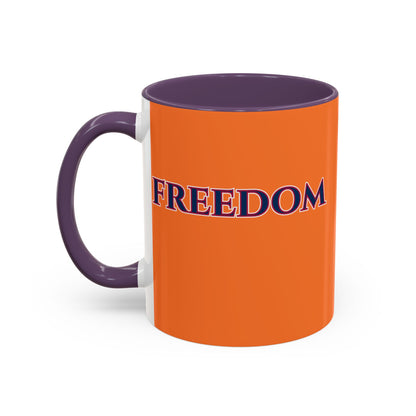 Freedom, Orange Accent Mug by theGreenDragonTavern.shop