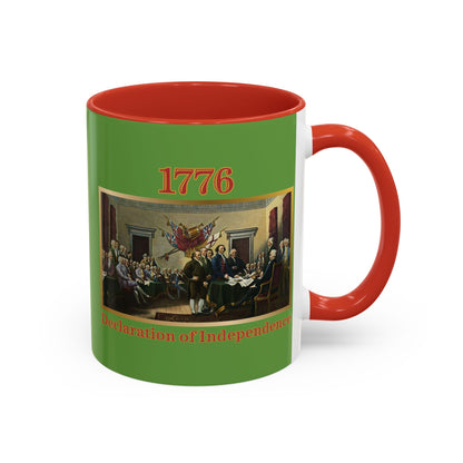 Declaration of Independence Green Accent Mug by theGreenDragonTavern.shop