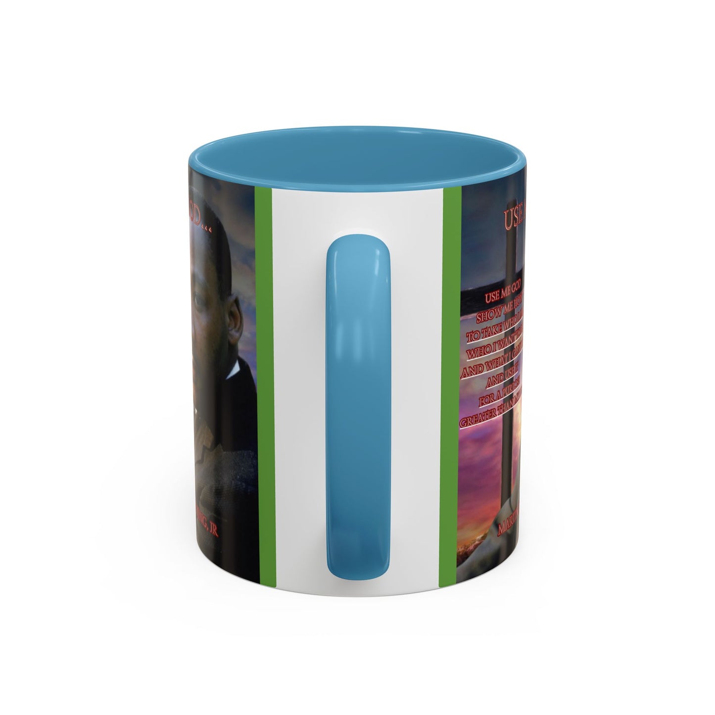 Use Me God, MLK Jr Green Accent Mug by theGreenDragonTavern.shop