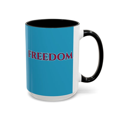 Freedom, Turquoise Accent Mug by theGreenDragonTavern.shop