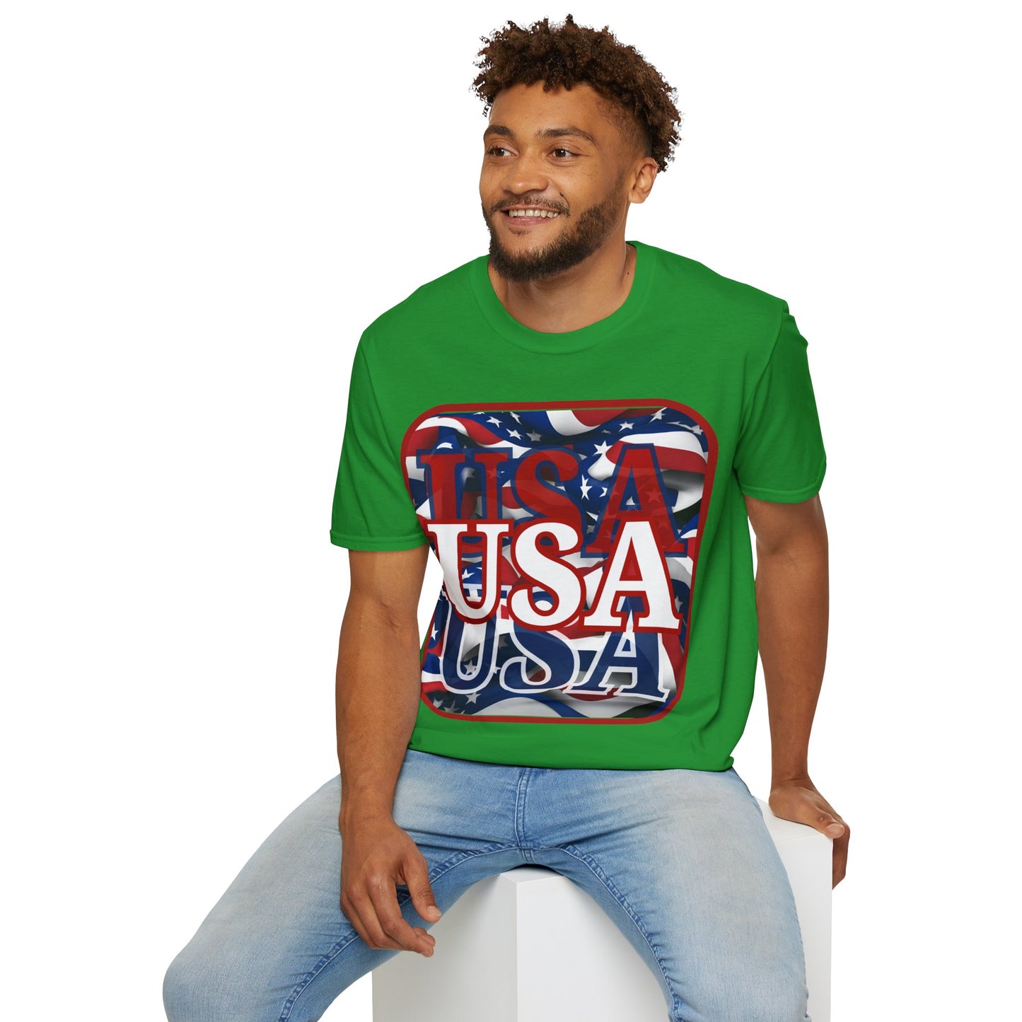 Red WHITE and Blue USA Patriot DKcolors Unisex T-Shirt by theGreenDragonTavern.shop