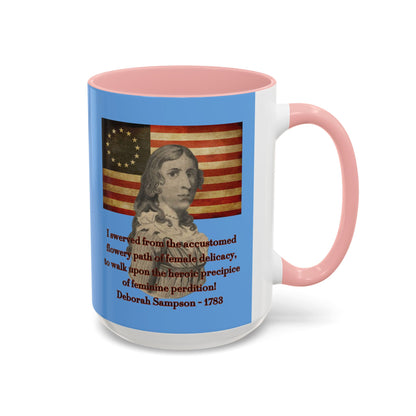 Deborah Sampson, America's Mulan Light Blue Accent Mug by theGreenDragonTavern.shop