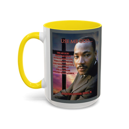 Use Me God, MLK Jr Grey Accent Mug by theGreenDragonTavern.shop