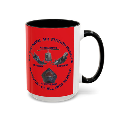 DNASM 2-sided, Founding & Student Art Red Accent Mug by theGreenDragonTavern.shop