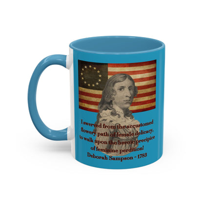 Deborah Sampson, America's Mulan Turquoise Accent Mug by theGreenDragonTavern.shop