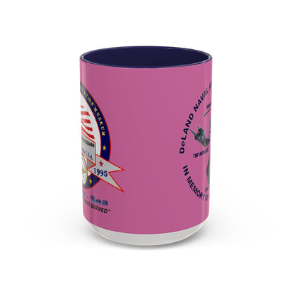 DNASM 2-sided, Founding & Student Art Pink Accent Mug by theGreenDragonTavern.shop