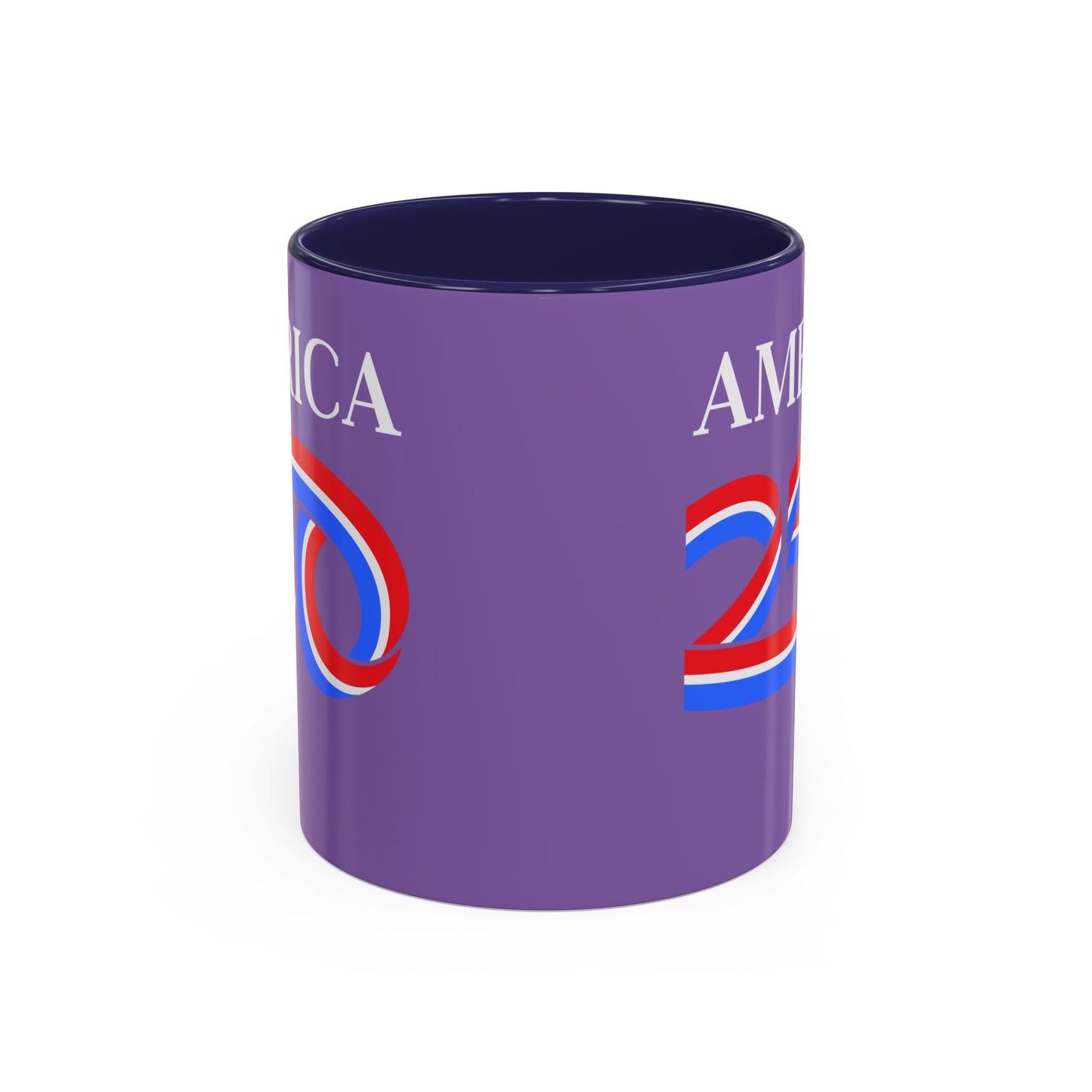 America 250 Light Purple Accent Mug by theGreenDragonTavern.shop
