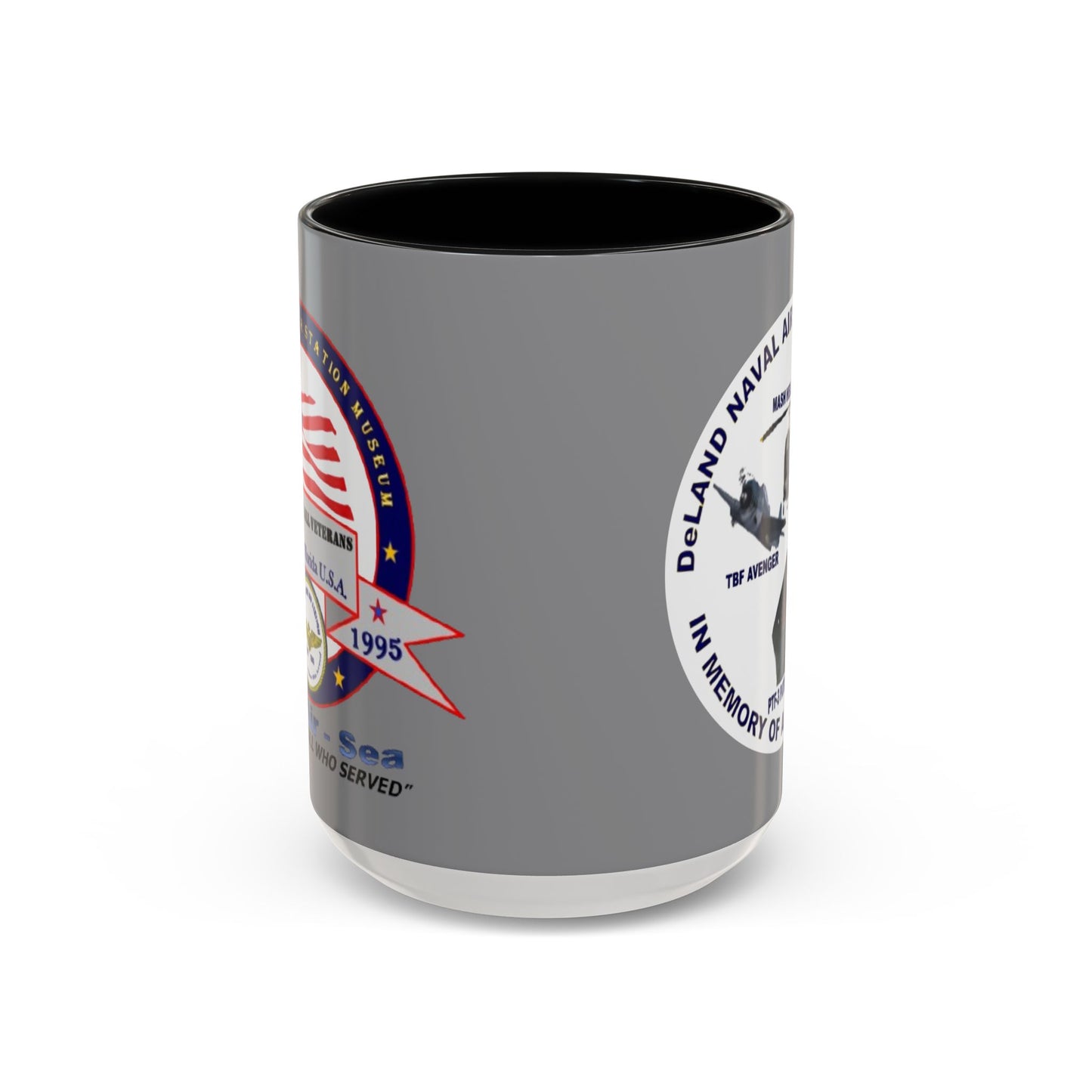 DNASM 2-sided, Founding & Student Art w/WhiteBG Grey Accent Mug by theGreenDragonTavern.shop