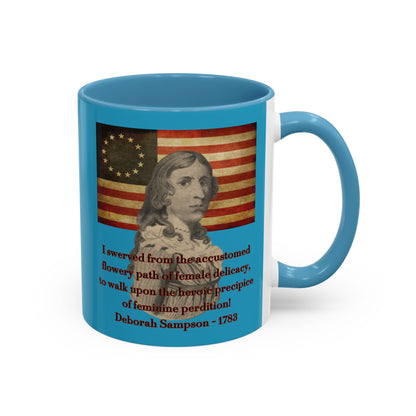 Deborah Sampson, America's Mulan Turquoise Accent Mug by theGreenDragonTavern.shop