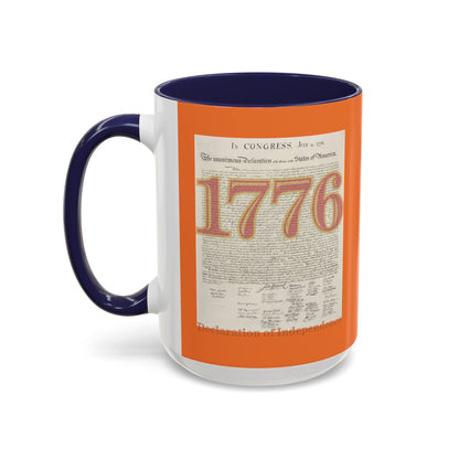 Declaration of Independence Orange Accent Mug by theGreenDragonTavern.shop