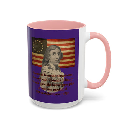 Deborah Sampson, America's Mulan Dark Purple Accent Mug by theGreenDragonTavern.shop