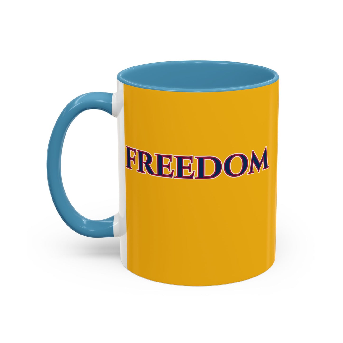 Freedom, Yellow Accent Mug by theGreenDragonTavern.shop