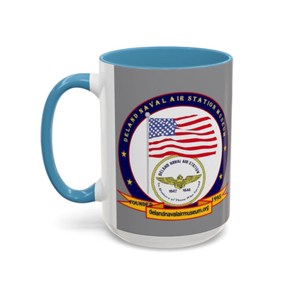 DeLand Naval Air Station Museum Grey Accent Mug by theGreenDragonTavern.shop