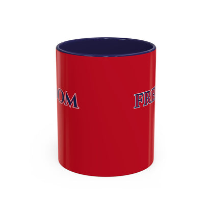 Freedom, Red Accent Mug by theGreenDragonTavern.shop