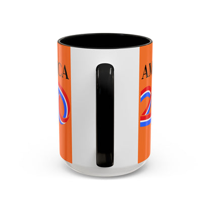 America 250 Orange Accent Mug by theGreenDragonTavern.shop