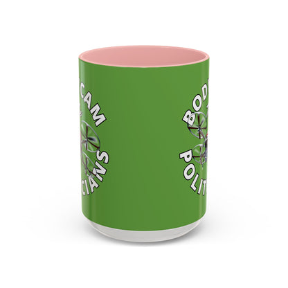 Bodycam the Politicians Drone Green Accent Mug by theGreenDragonTavern.shop
