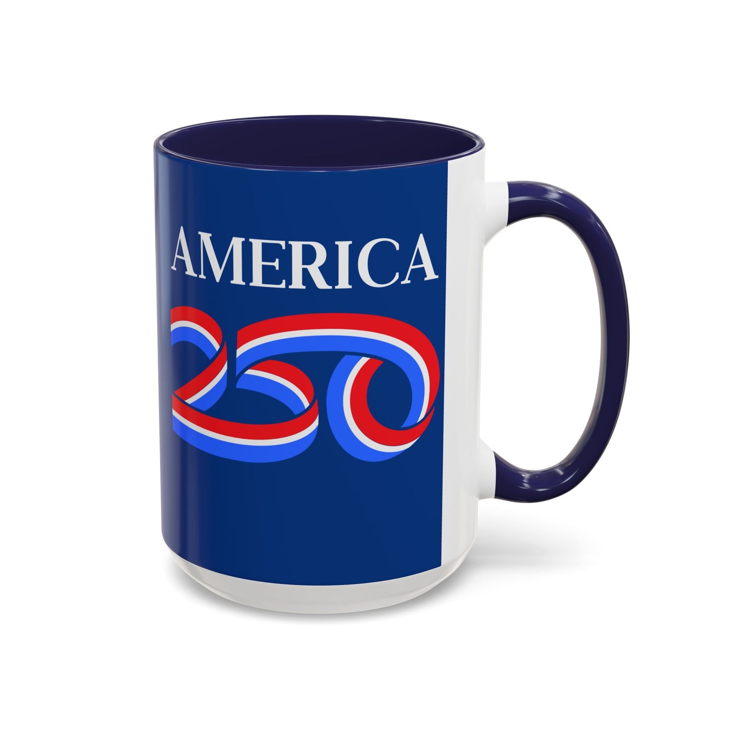 America 250 Dark Blue Accent Mug by theGreenDragonTavern.shop