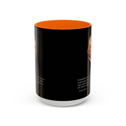 We hold these truths to be self-evident Black Accent Mug by theGreenDragonTavern.shop