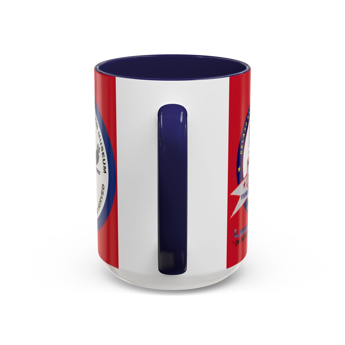 DNASM 2-sided, Founding & Student Art w/Navy Ring Red Accent Mug by theGreenDragonTavern.shop
