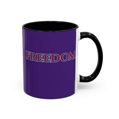 Freedom, Dark Purple Accent Mug by theGreenDragonTavern.shop
