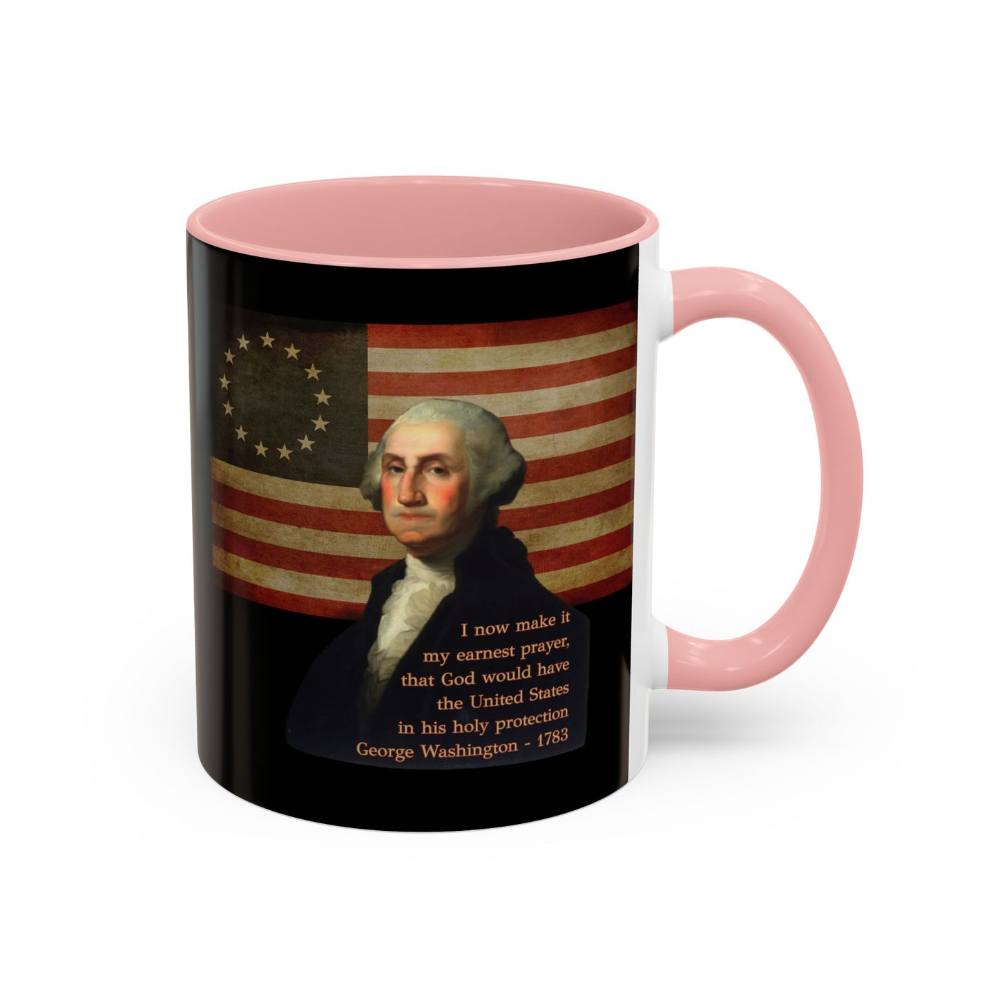 Washington's Earnest Prayer Black Accent Mug by theGreenDragonTavern.shop