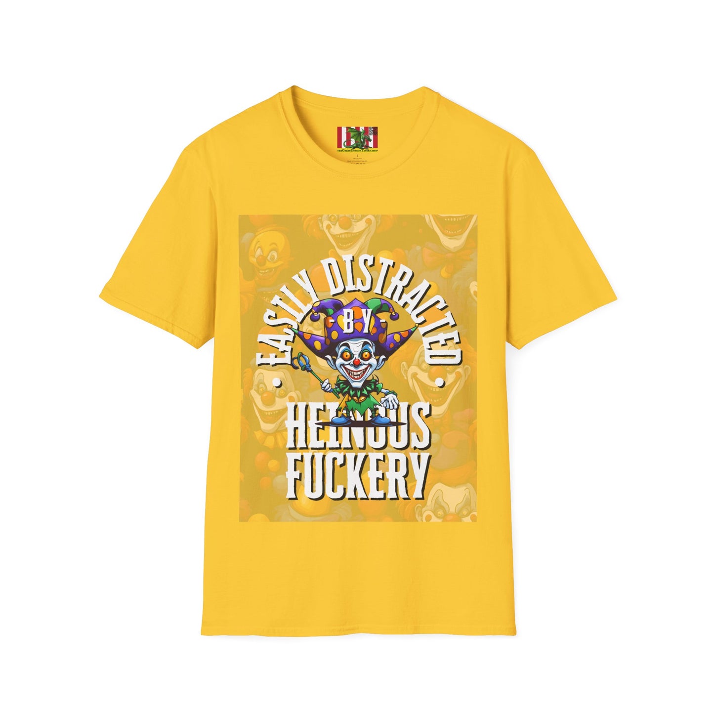 Easily Distracted by Heinous Fuckery Little Jincs LTcolors Unisex T-Shirt by theGreenDragonTavern.shop