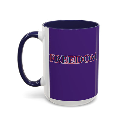 Freedom, Dark Purple Accent Mug by theGreenDragonTavern.shop