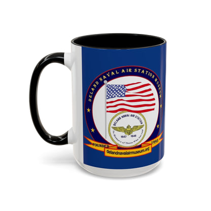 DeLand Naval Air Station Museum Blue Accent Mug by theGreenDragonTavern.shop