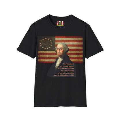 Washington's Earnest Prayer Dark colors Unisex T-Shirt by theGreenDragonTavern.shop