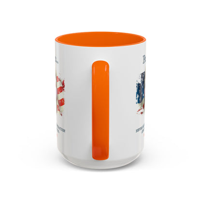 Ronald Reagan Freedom Vendetta White Accent Mug by theGreenDragonTavern.shop