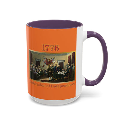 Declaration of Independence Orange Accent Mug by theGreenDragonTavern.shop