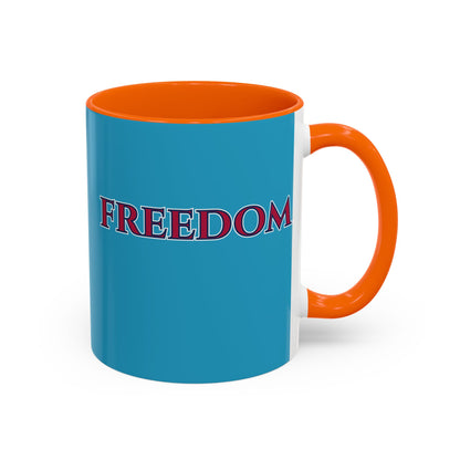 Freedom, Turquoise Accent Mug by theGreenDragonTavern.shop