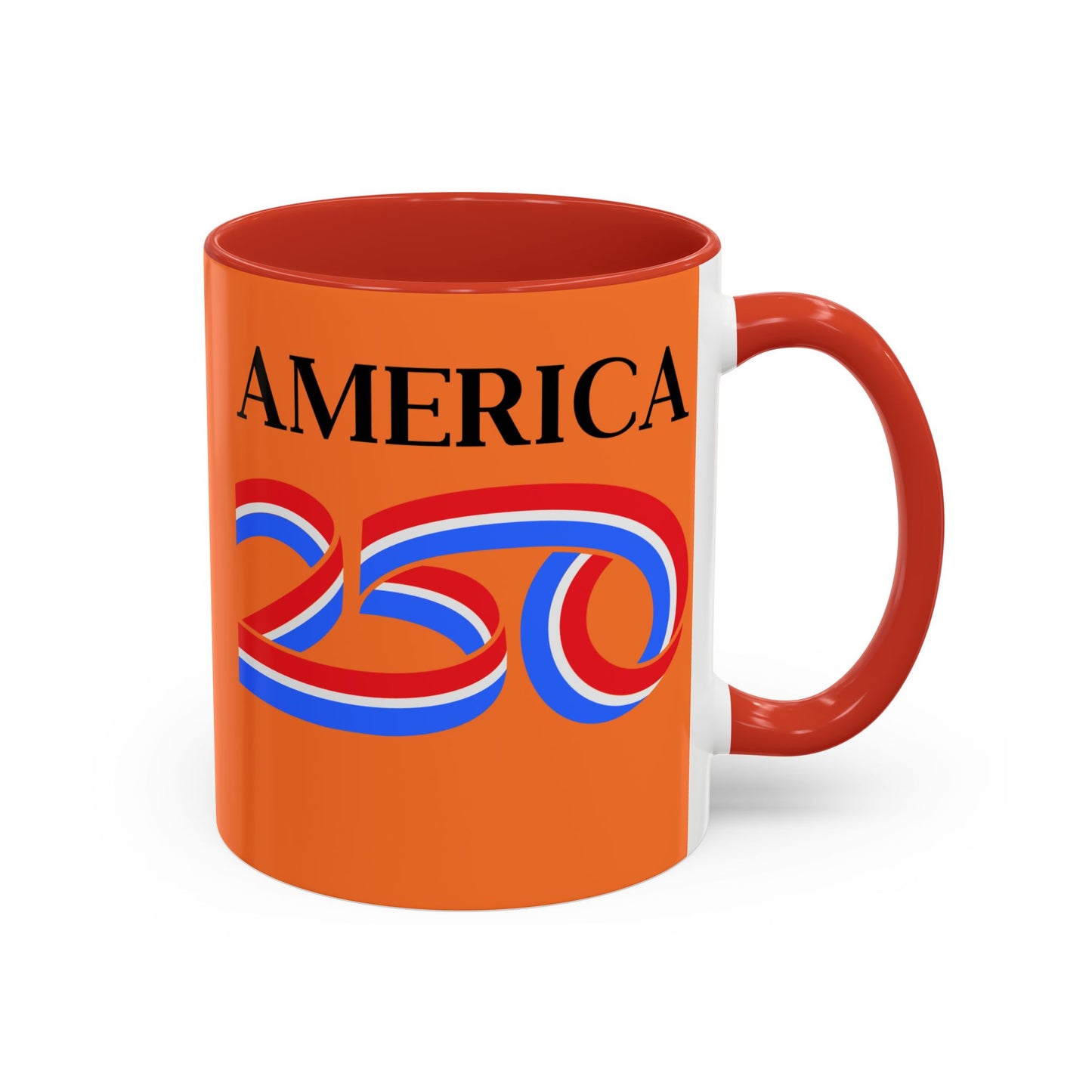 America 250 Orange Accent Mug by theGreenDragonTavern.shop