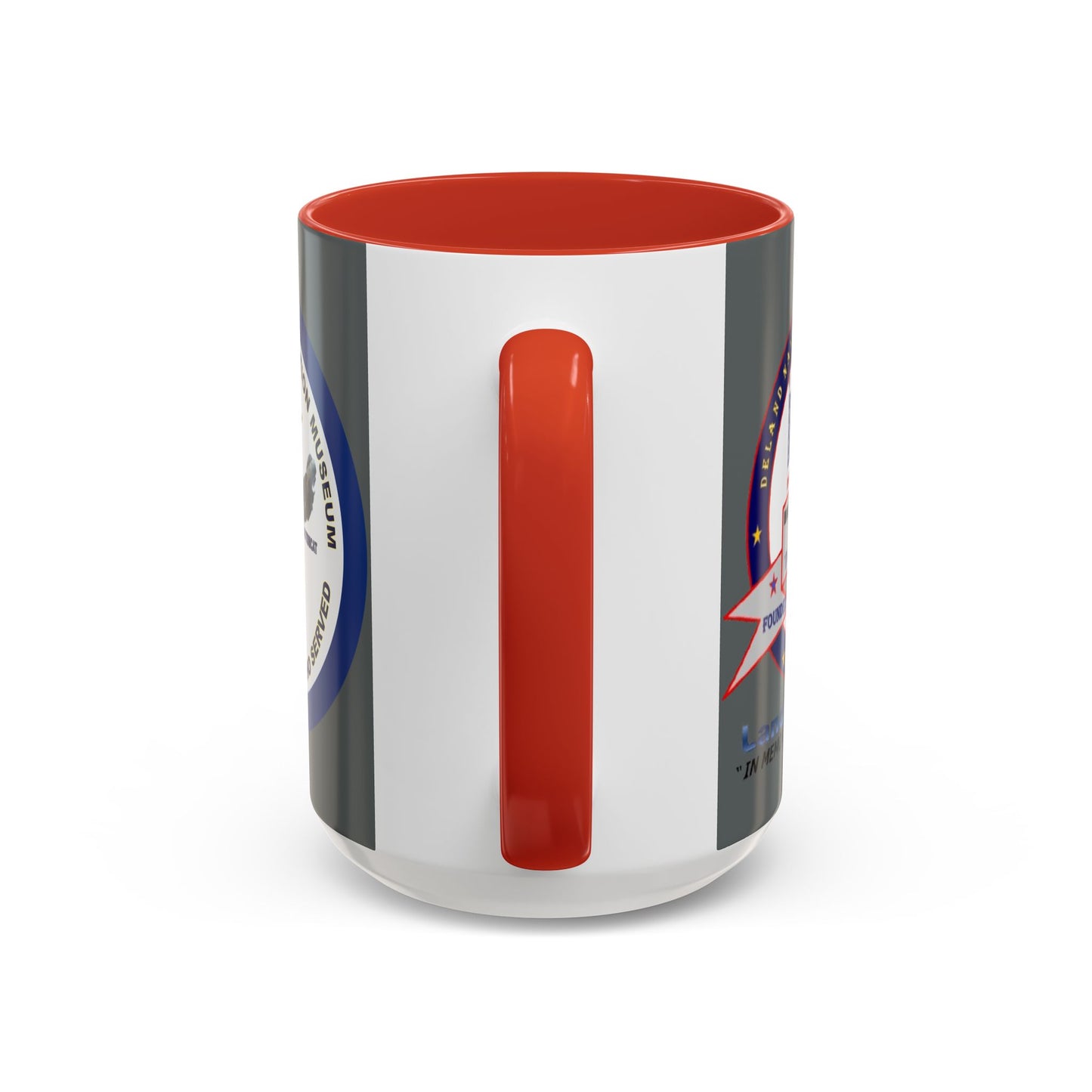 DNASM 2-sided, Founding & Student Art w/Navy Ring Grey Accent Mug by theGreenDragonTavern.shop