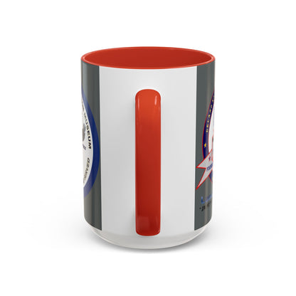 DNASM 2-sided, Founding & Student Art w/Navy Ring Grey Accent Mug by theGreenDragonTavern.shop