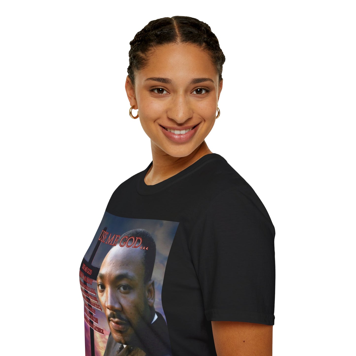 Use Me God, MLK Jr Dark colors Unisex T-Shirt by theGreenDragonTavern.shop