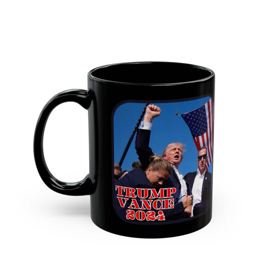 Trump and Vance 2024 Black Mug by theGreenDragonTavern.shop