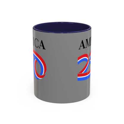 America 250 Grey Accent Mug by theGreenDragonTavern.shop