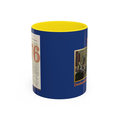 Declaration of Independence Dark Blue Accent Mug by theGreenDragonTavern.shop