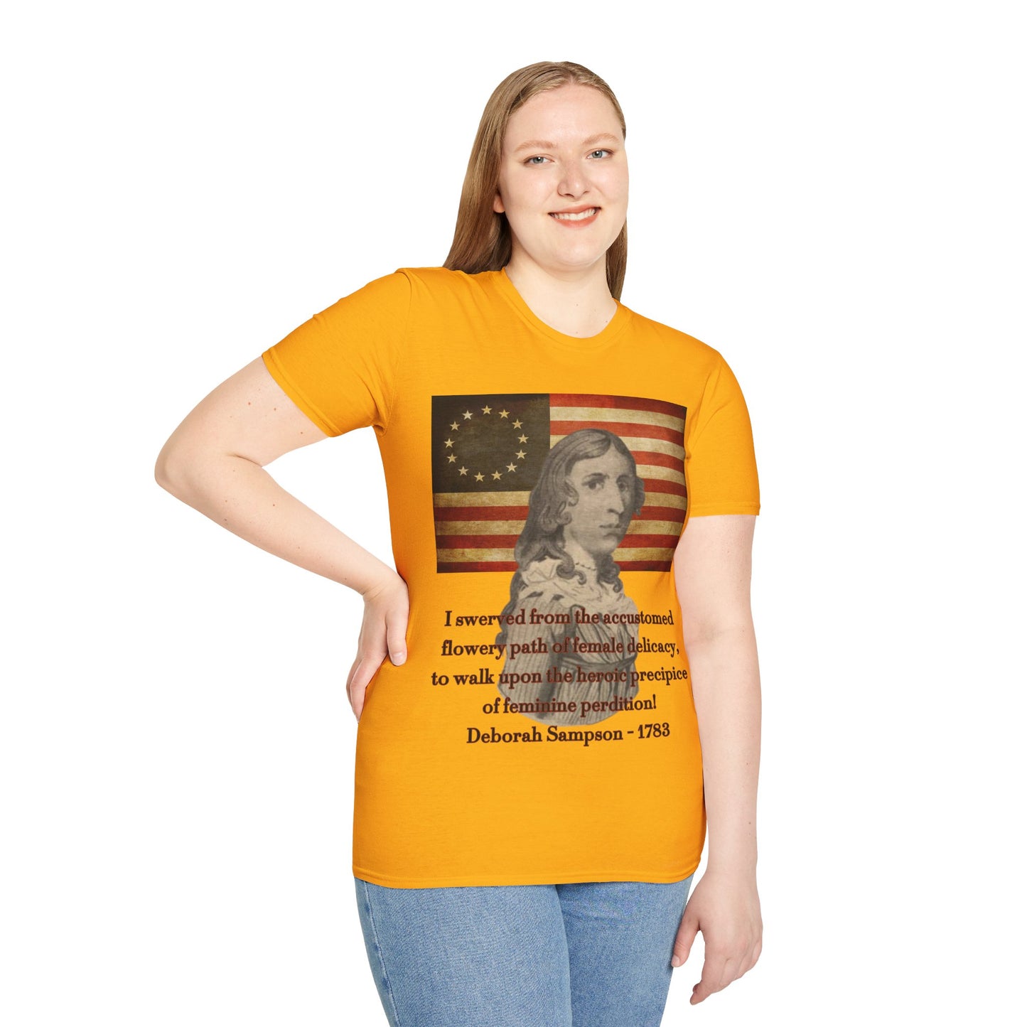 Deborah Sampson, America's Mulan Light colors Unisex T-Shirt by theGreenDragonTavern.shop