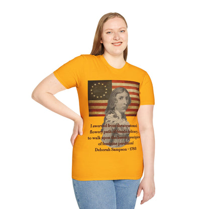 Deborah Sampson, America's Mulan Light colors Unisex T-Shirt by theGreenDragonTavern.shop