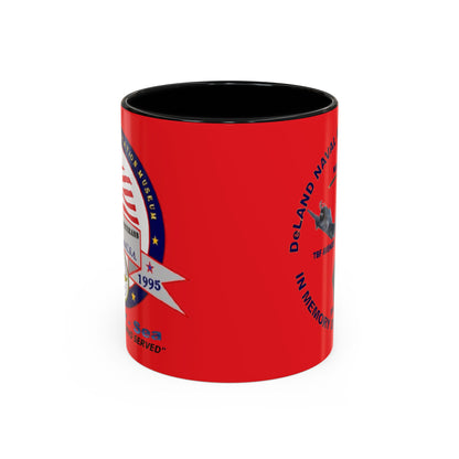 DNASM 2-sided, Founding & Student Art Red Accent Mug by theGreenDragonTavern.shop