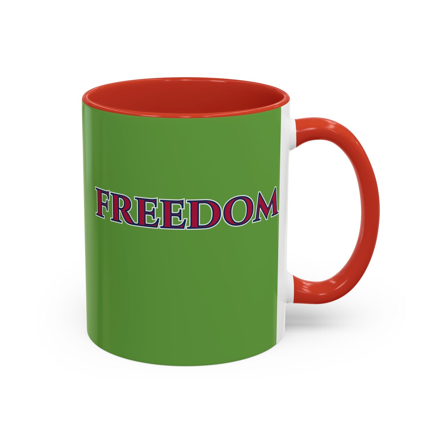Freedom, Green Accent Mug by theGreenDragonTavern.shop