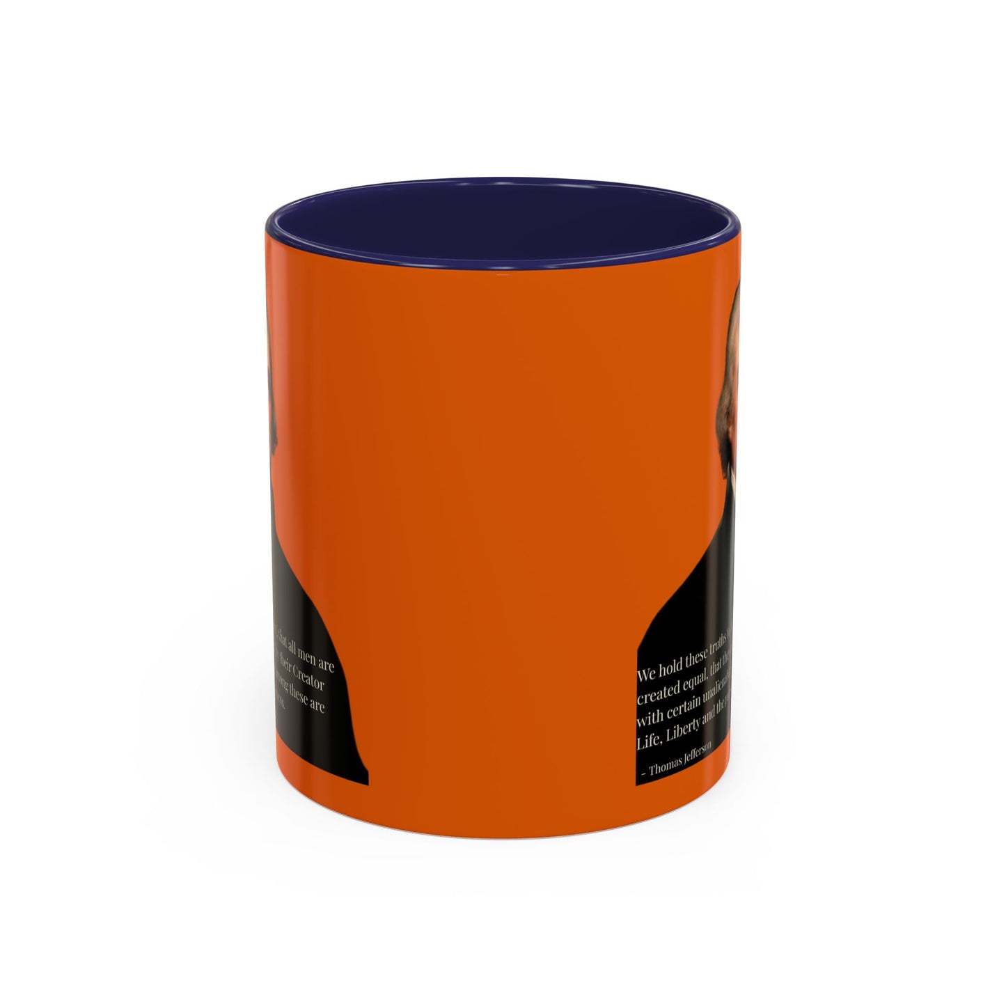 We hold these truths to be self-evident Orange Accent Mug by theGreenDragonTavern.shop